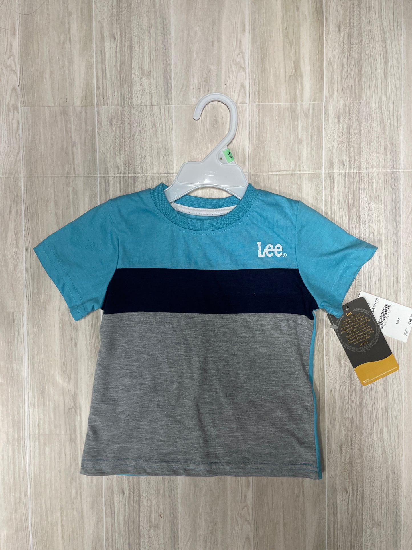 NWT 18m LEE Blues/Grey Striped Tee