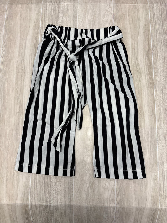3-6m B+W Striped Flare Pant with Tie