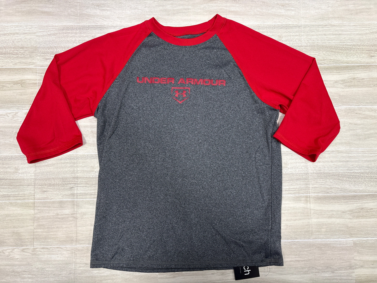10/12 Under Armour Red/Grey Athletic Shirt