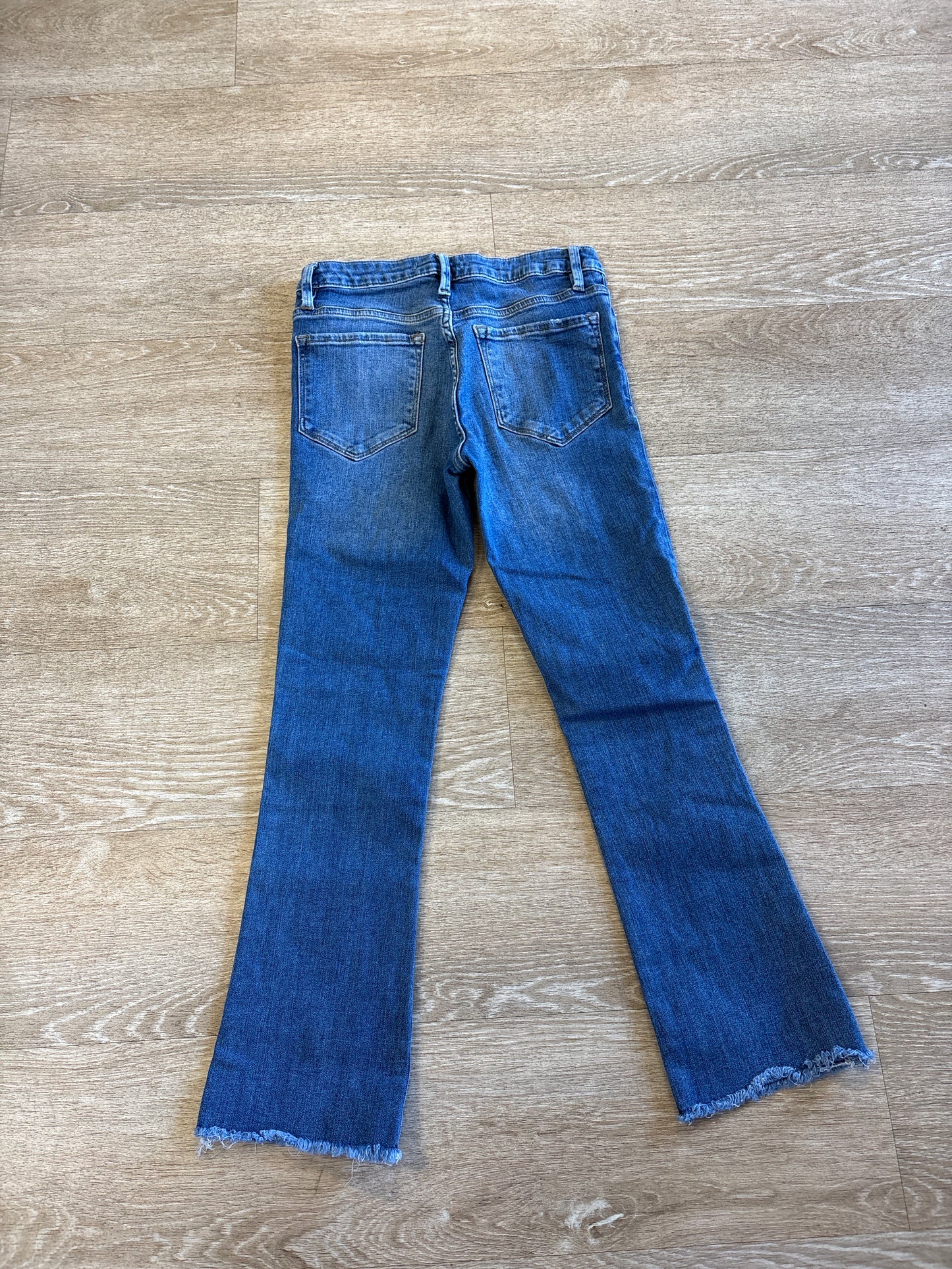 Womens 27 Free People Boot Cut Raw Hem Denim Pant