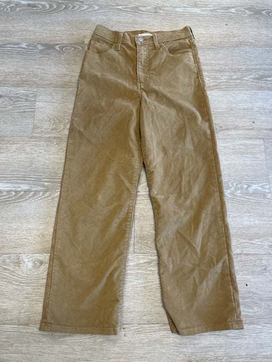 Womens 26 Levi Ribcage Straight Ankle Corduroy Pants