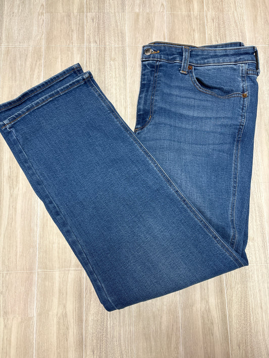 Womens 16 Medium Wash High Rise Straight Leg Denim