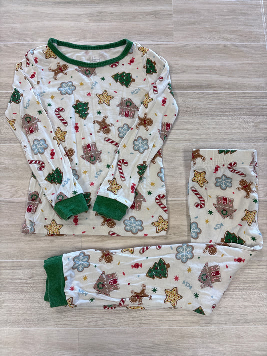 2T Milkberry White Multi Holiday Printed Pajama Set