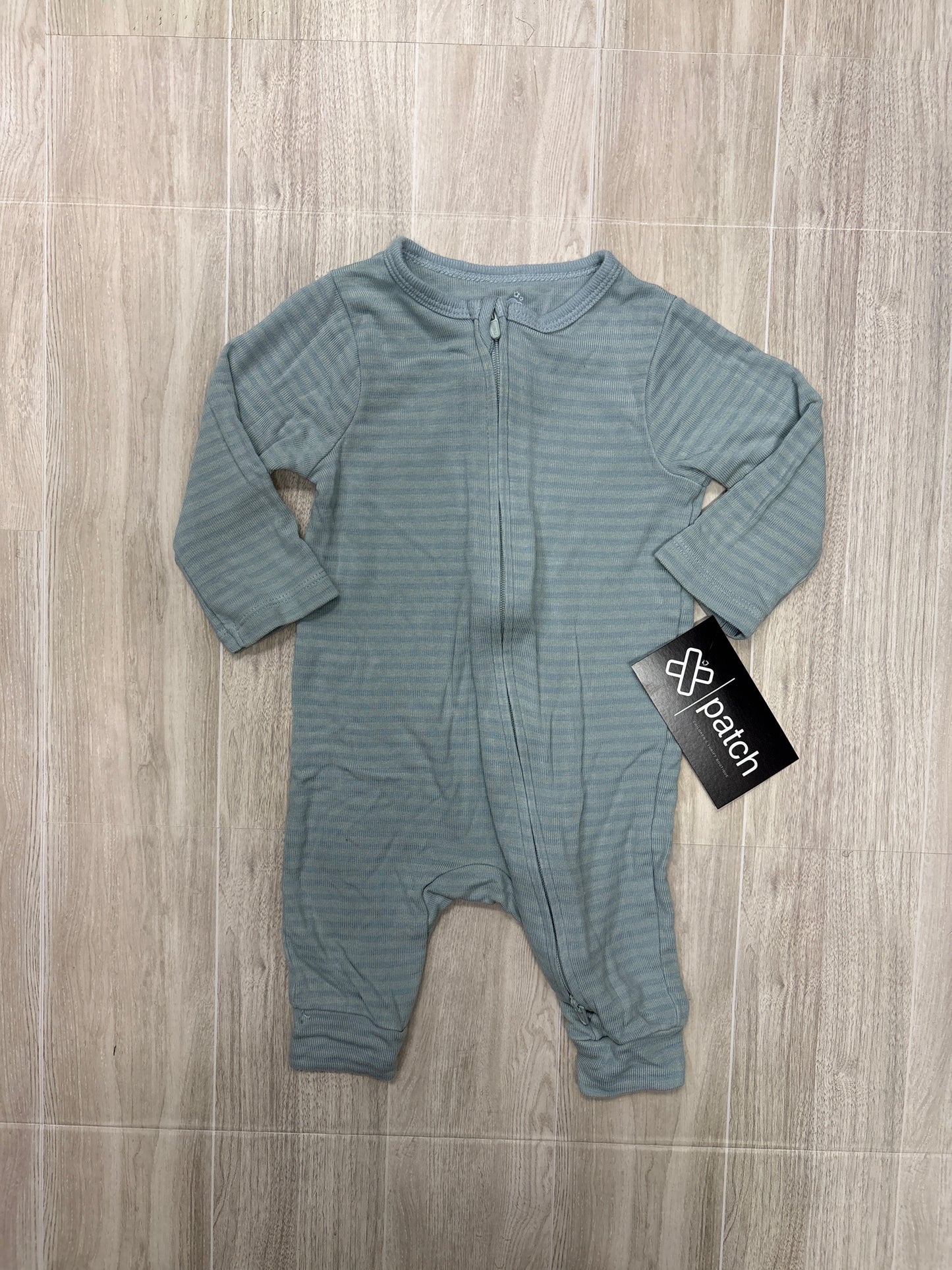 0-3m Blue Striped Pajama