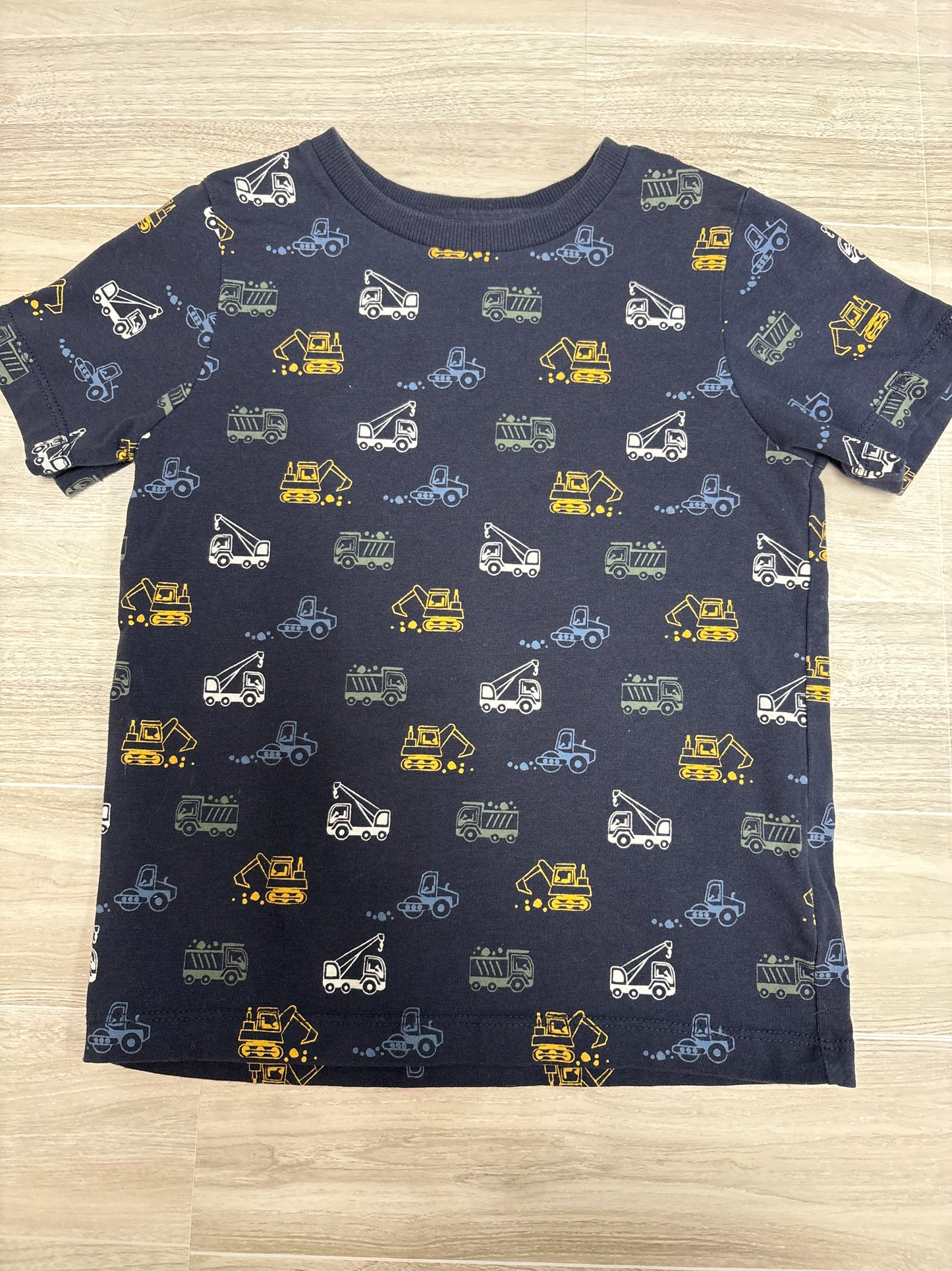 4T Navy Construction Graphic Tee