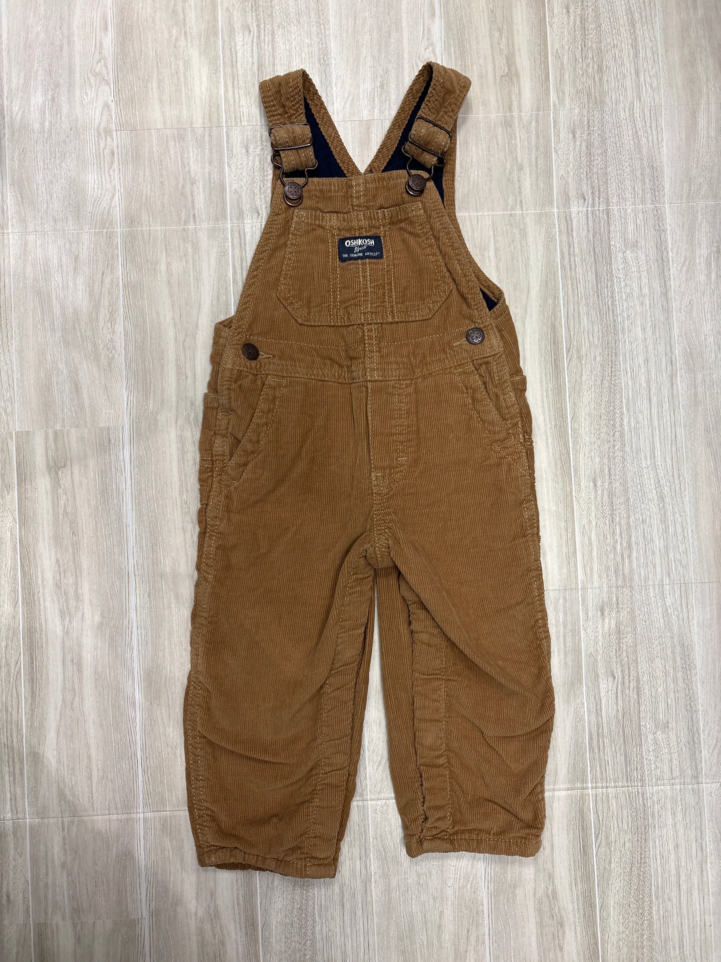 18m OshKosh Tan Corduroy Lined Overalls