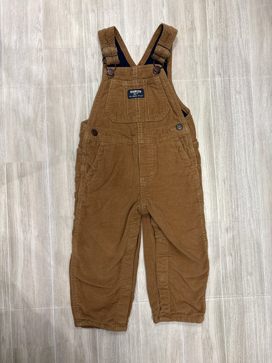 18m OshKosh Tan Corduroy Lined Overalls