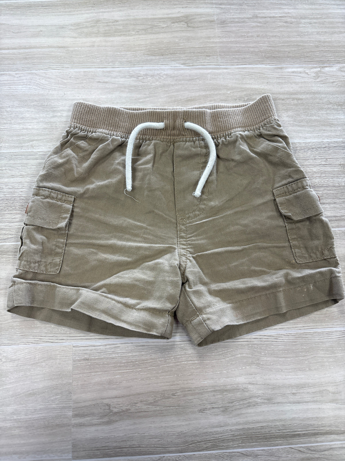 12m Tan Cargo Lightweight Pull On Shorts
