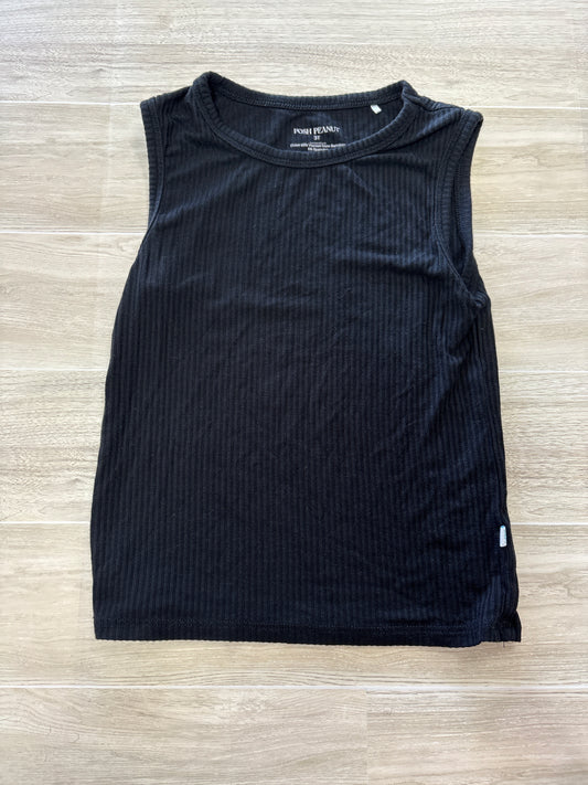 3T Posh Peanut Black Ribbed Tank