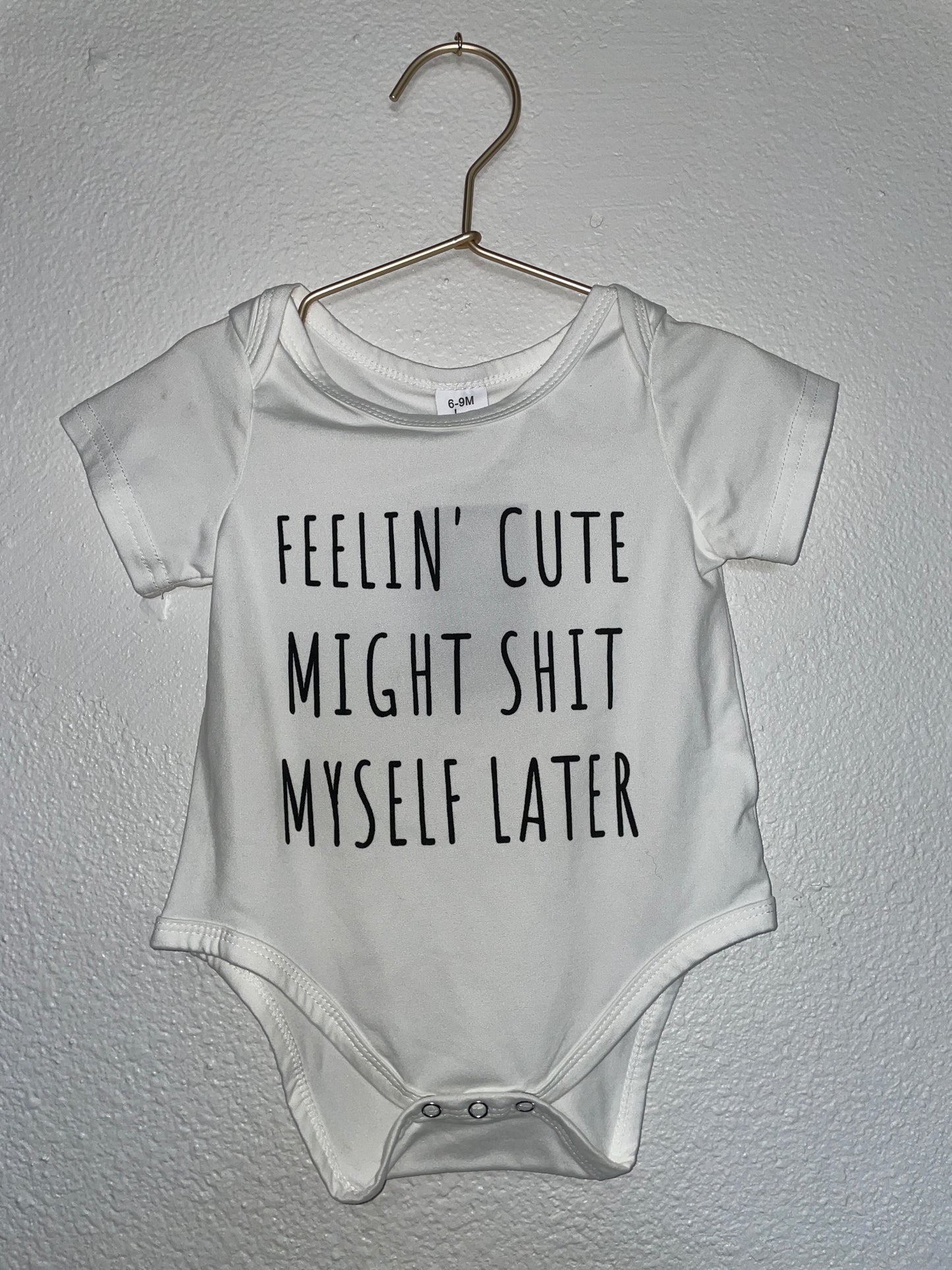 6-9m Felt Cute Onesie