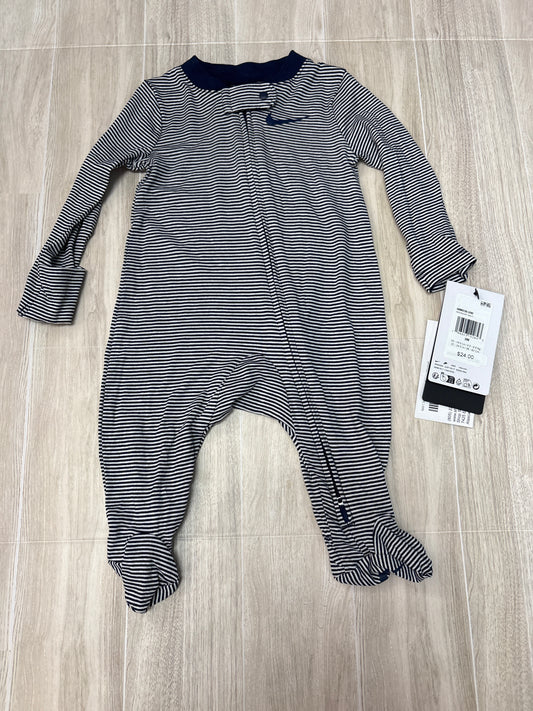 NWT 3m Nike Navy/White Striped Pajama Romper