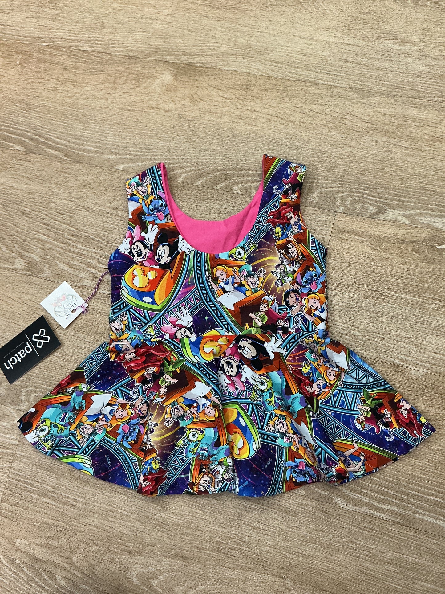 NWT Handmade 4T Disney Character Rides Twirl Tank