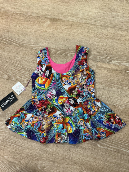 NWT Handmade 4T Disney Character Rides Twirl Tank