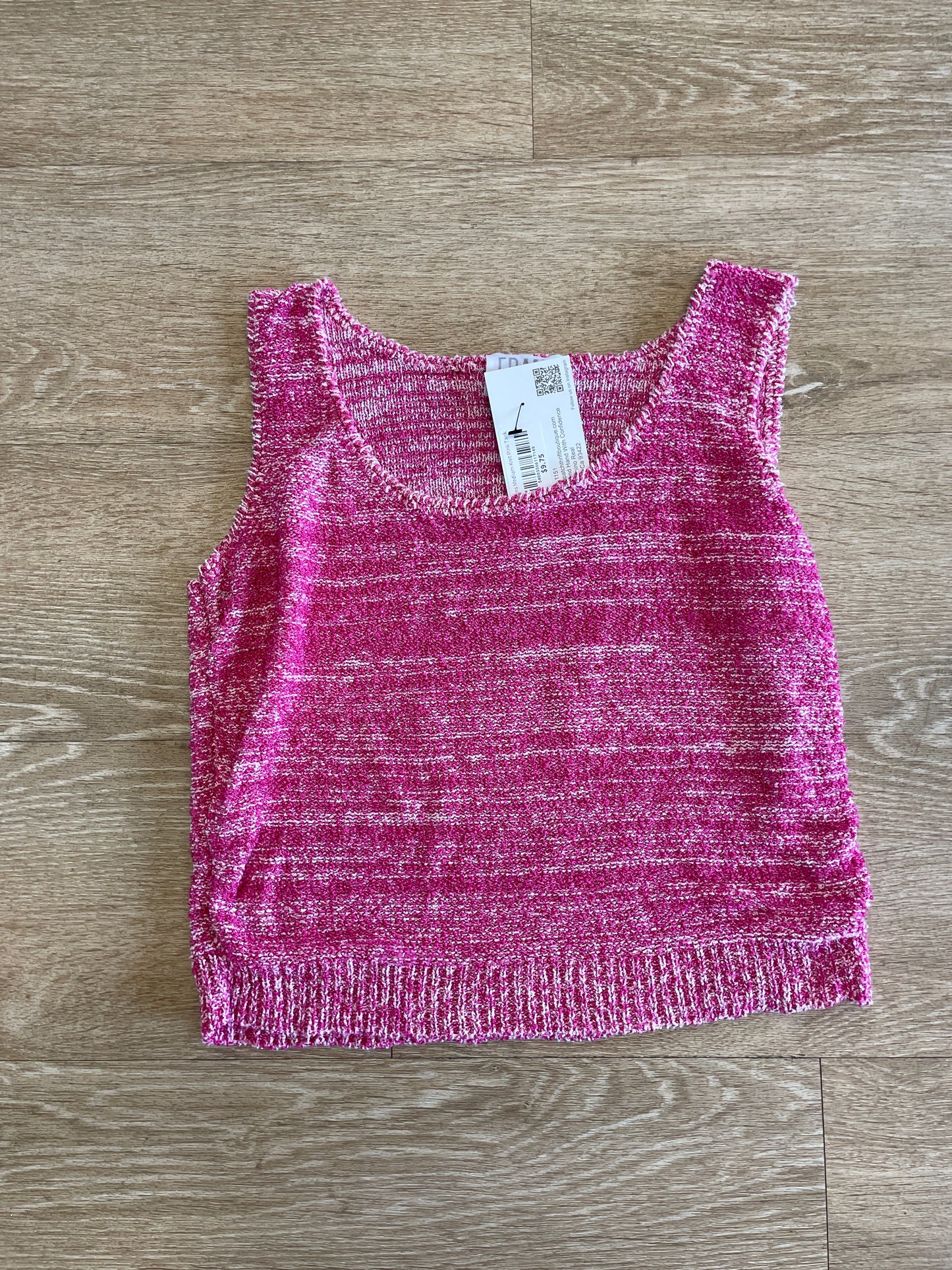 Womens Medium Knit Pink Tank