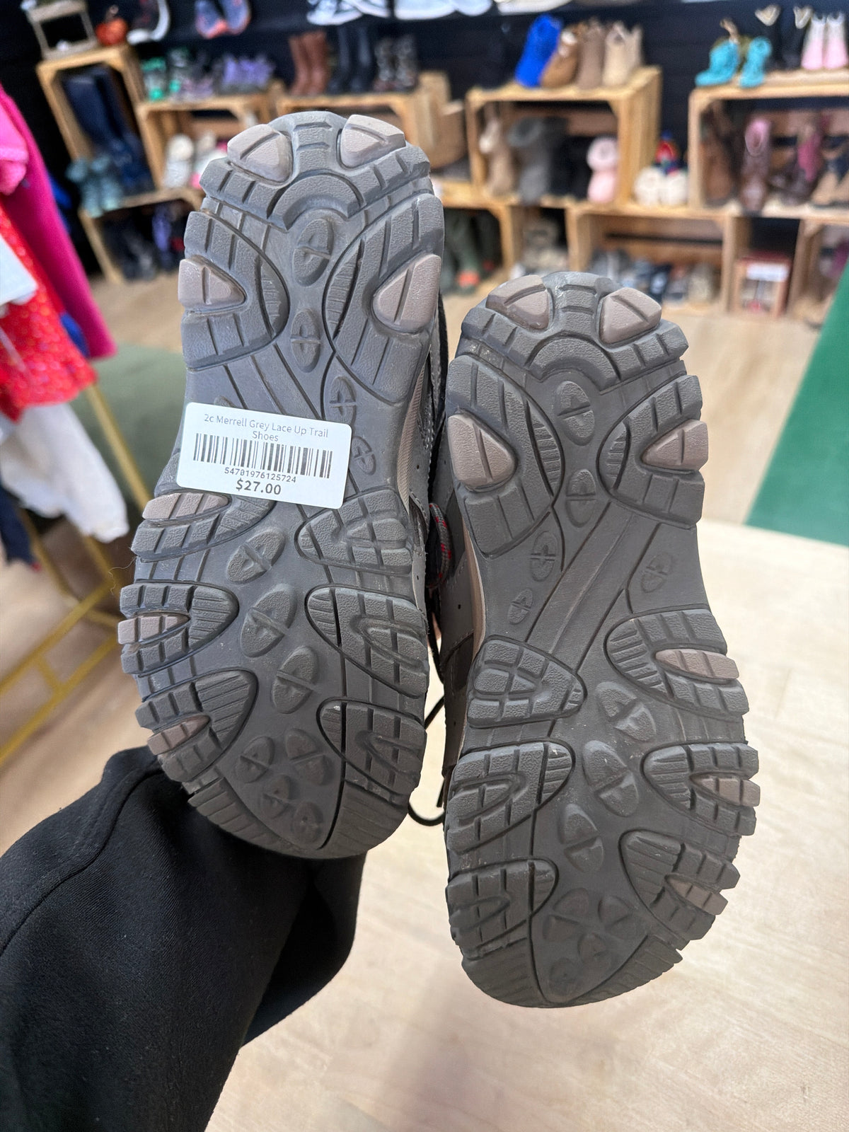2Y Merrell Grey Lace Up Trail Shoes