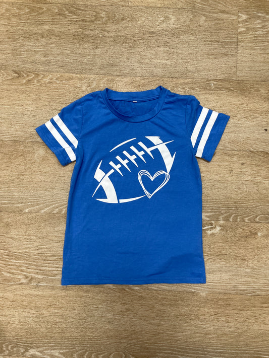 7 Blue Football Graphic Tee