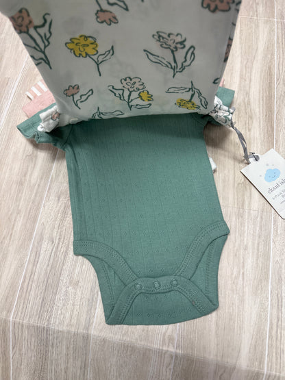 NWT Newborn Pink/Green/Floral Onesie Pack