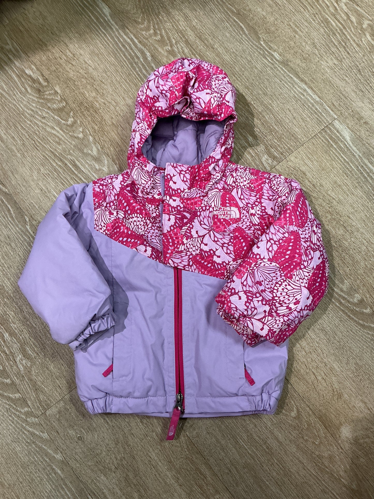 2T The North Face Cassie Insulated Jacket - Pink Butterfly Camo
