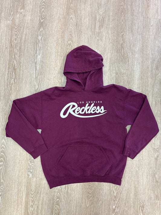 Womens Large Maroon Reckless Hoodie - Blemish