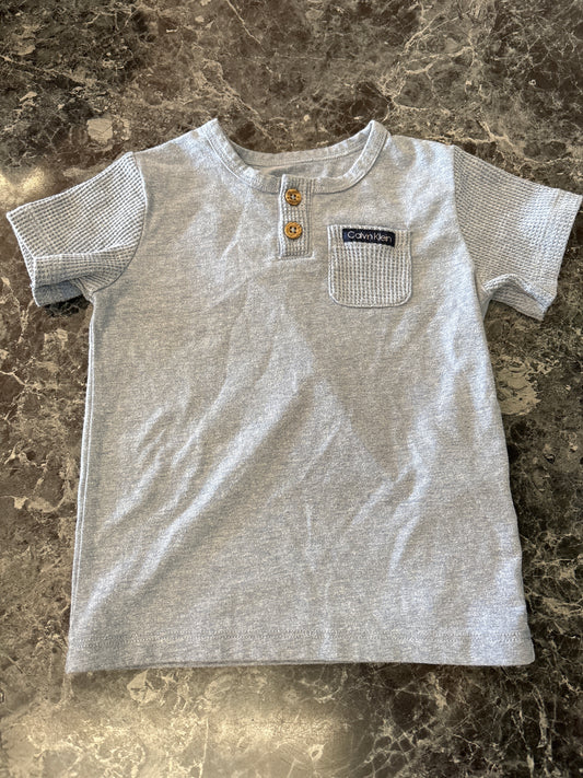 12m Calvin Klein Light Blue Button Tee