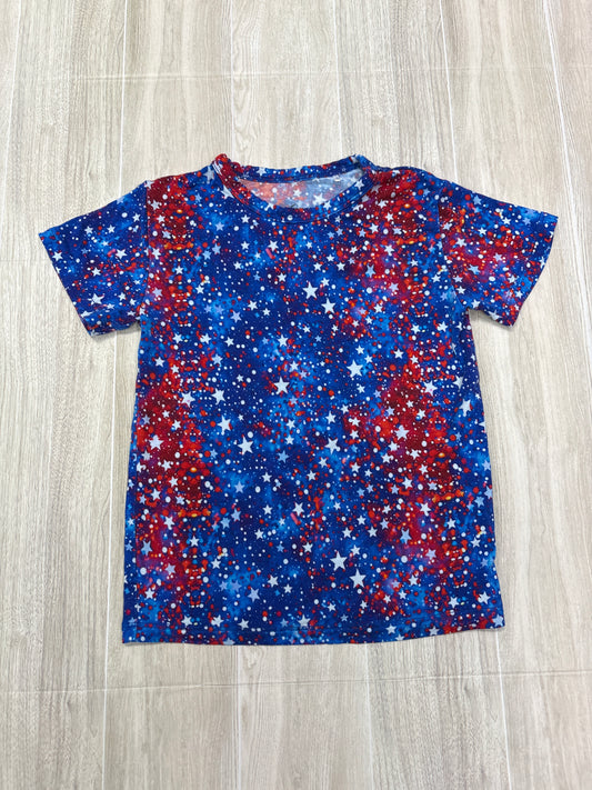 2T Snuggle Bums RWB Stars Short Sleeve Shirt