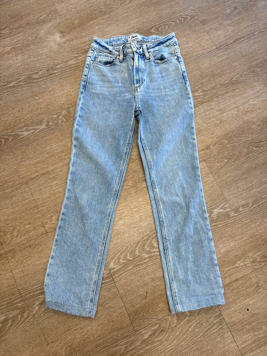 Womens 25 Paige Denim Acid Wash Straight Leg Pants