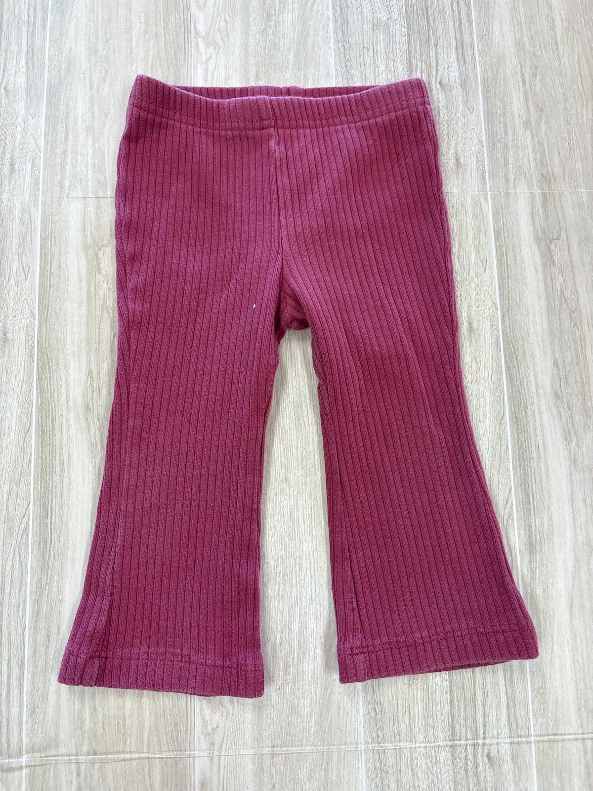 12m Berry Ribbed Flare Legging