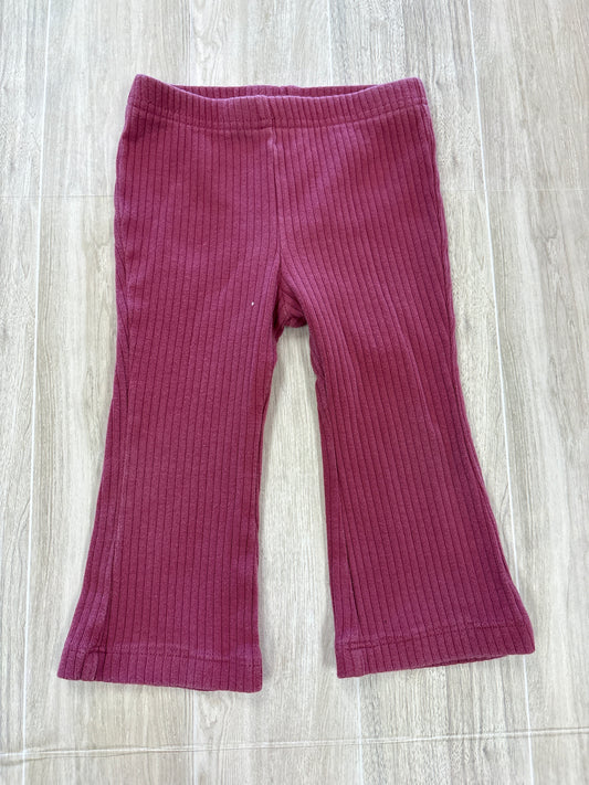 12m Berry Ribbed Flare Legging