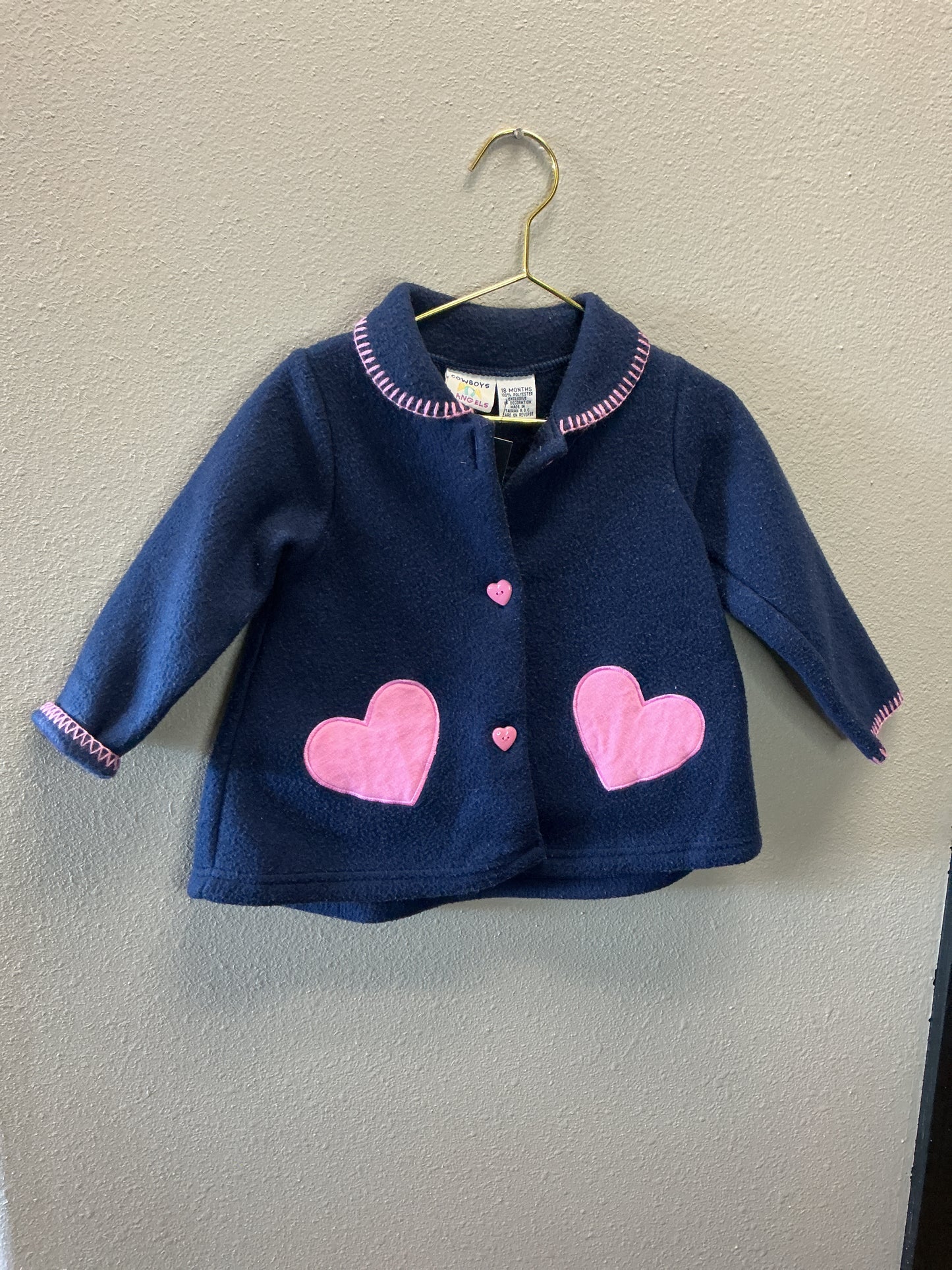 18m Vintage Fleece Heart Coat
