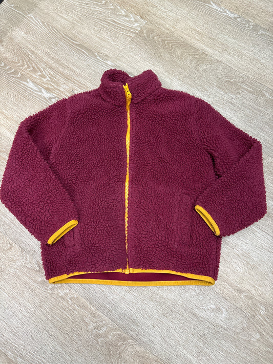 6/7 Maroon Teddy Zip Up Jacket