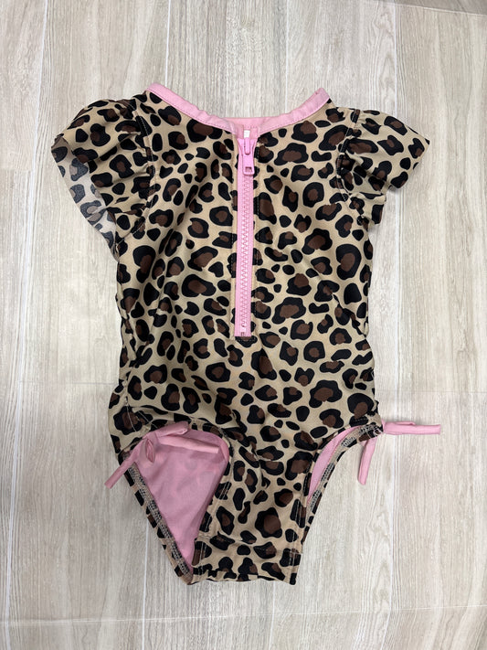 12m Leopard Zip Up One Piece Swimsuit