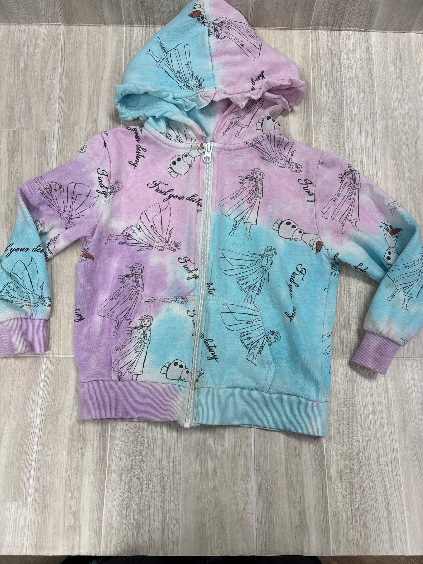 5T Pink/Blue Frozen Graphic Zip Up Hoodie - Blemish