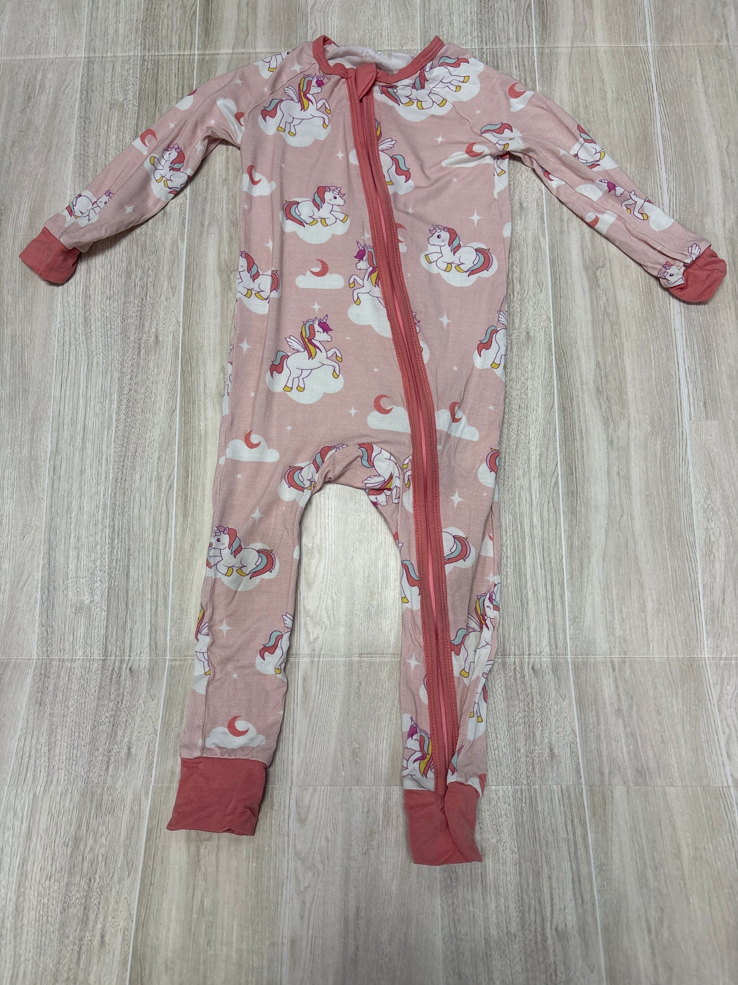 18m Pink Unicorn Pajama Romper