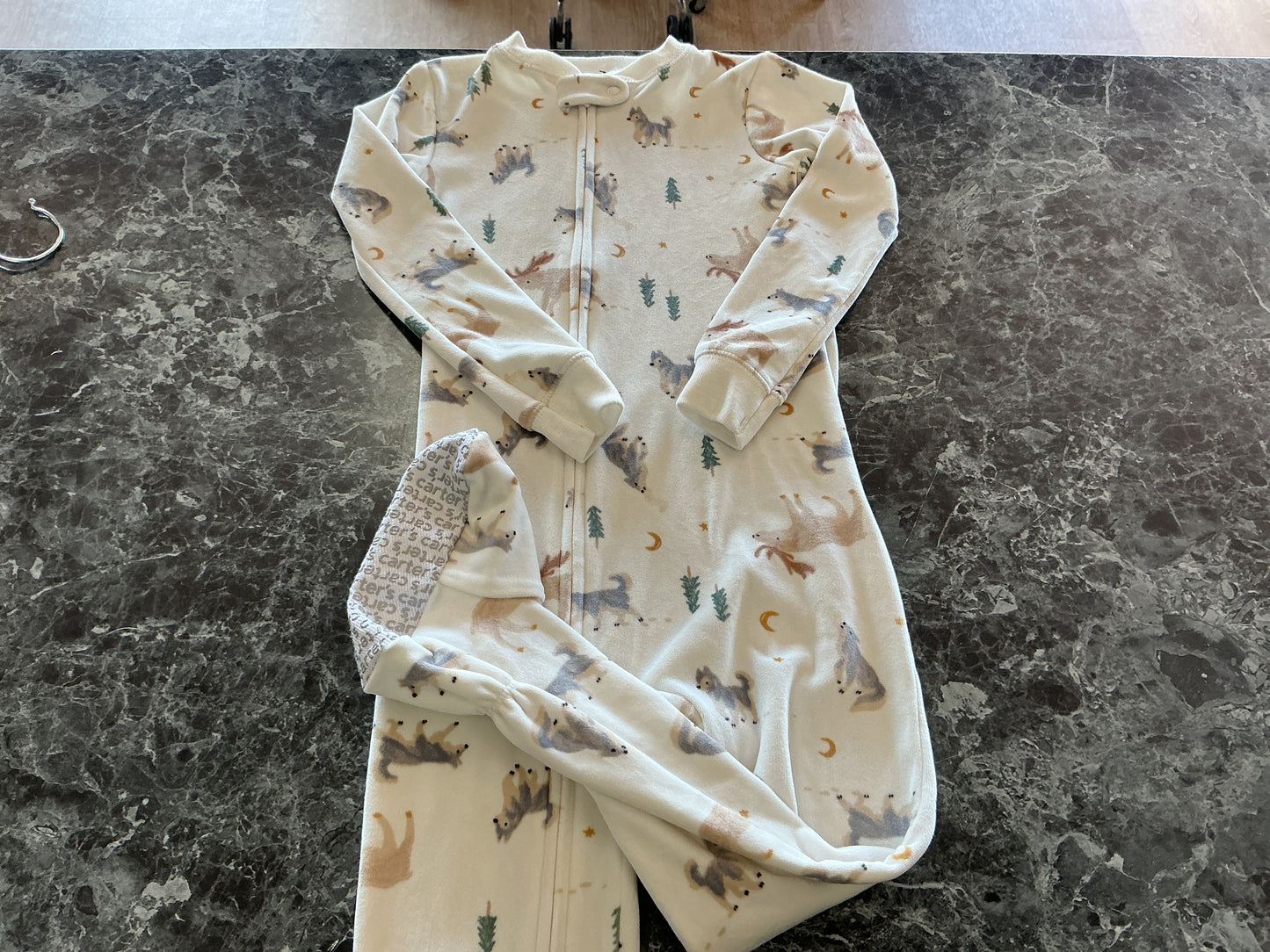 3T Velour Pajama - Forest Animals