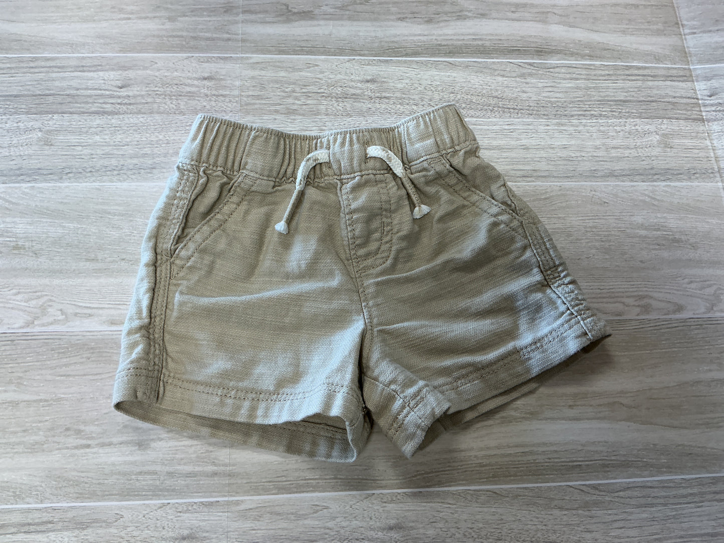 3-6m Tan Linen Shorts