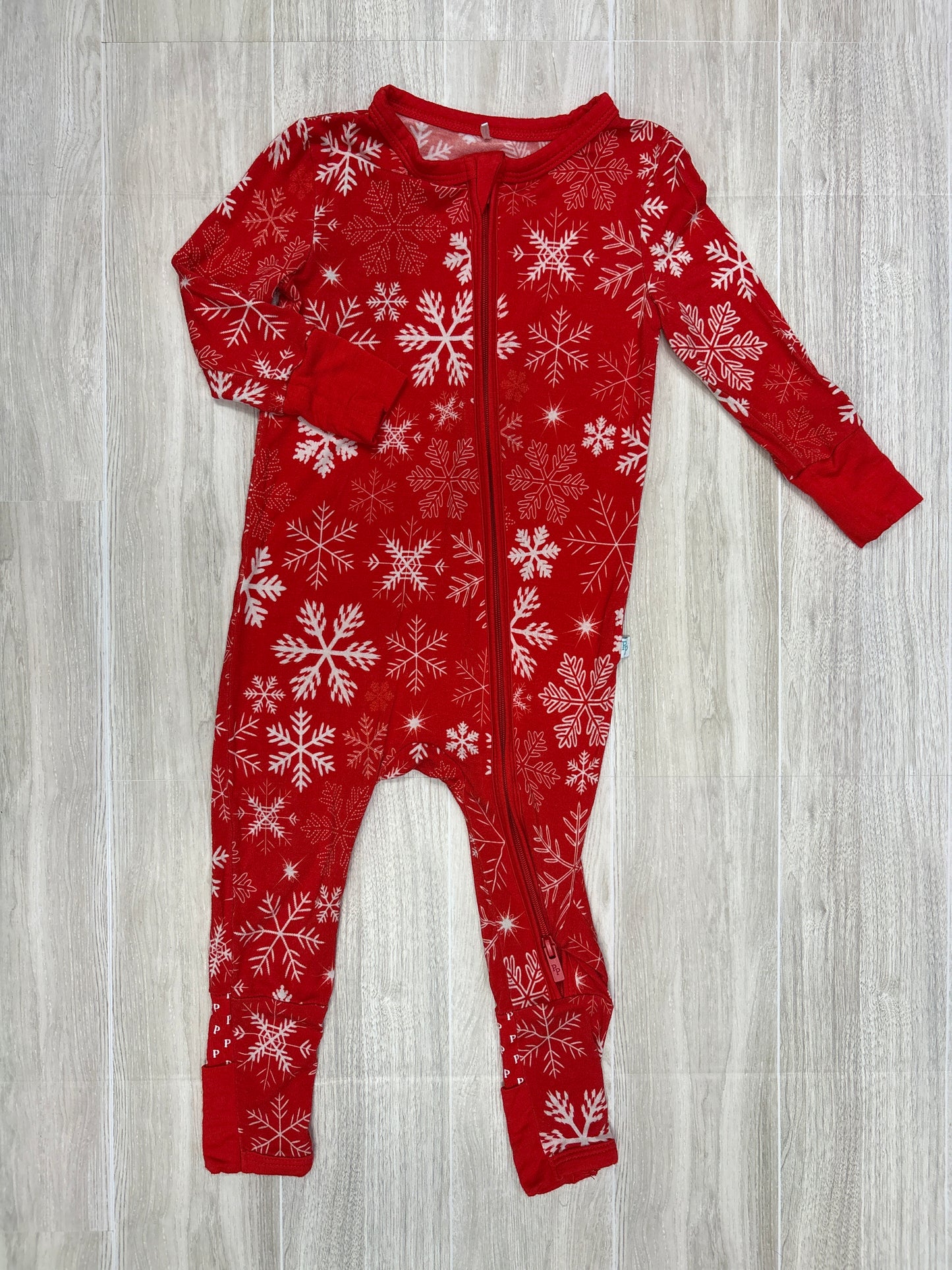 6-9m Posh Peanut Red Snowflake Pajama