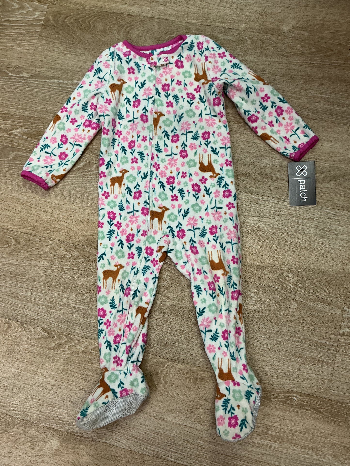 2T Fleece Floral Pajama