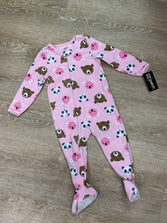 24m Fleece Pajama - Pink Bears