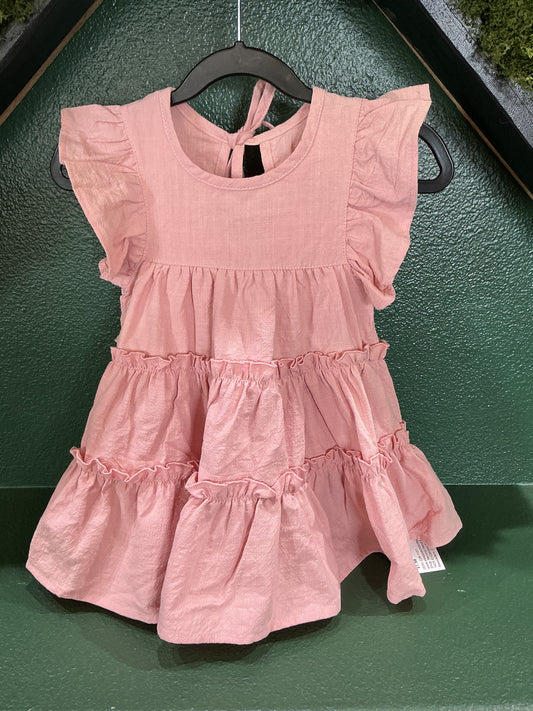 2T Blush Ruffled Dress