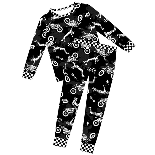 Strictly Wild - Fmx Fury 2 Piece Bamboo Pajamas: 3T