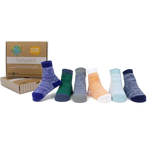 Trumpette Socks -6Pack Solid Styles - 0 to 12 Months