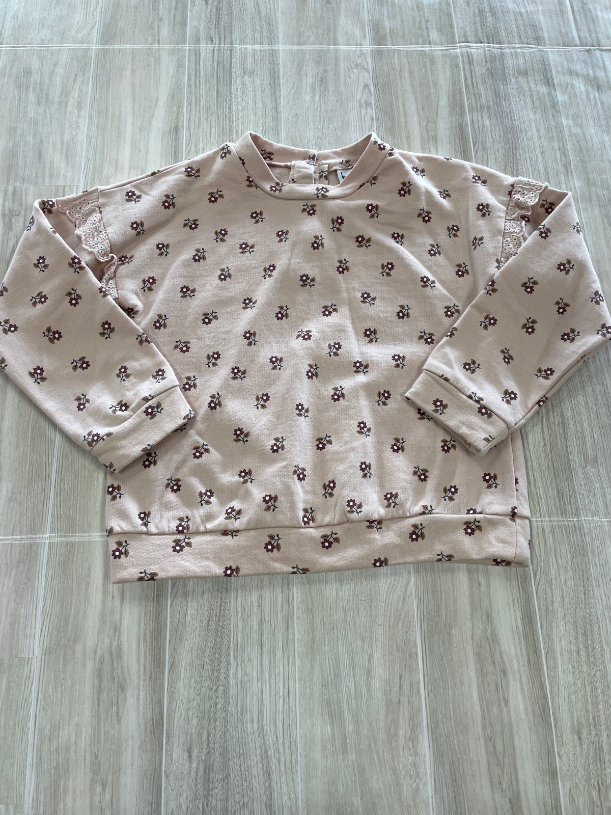 4T Light Pink Multi Mini Floral Crewneck