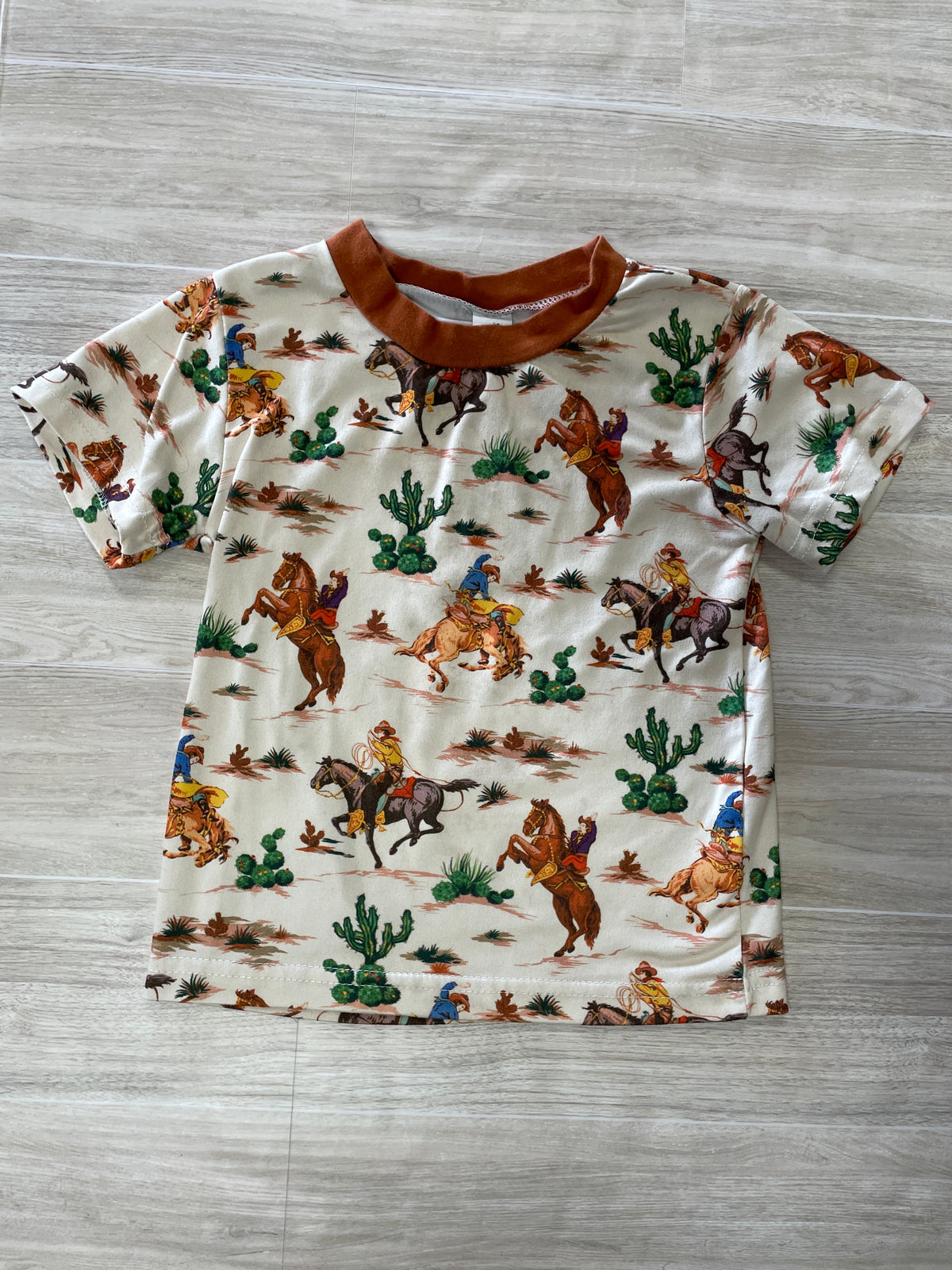 12-18m Cream Western Print Graphic Tee - Blemish
