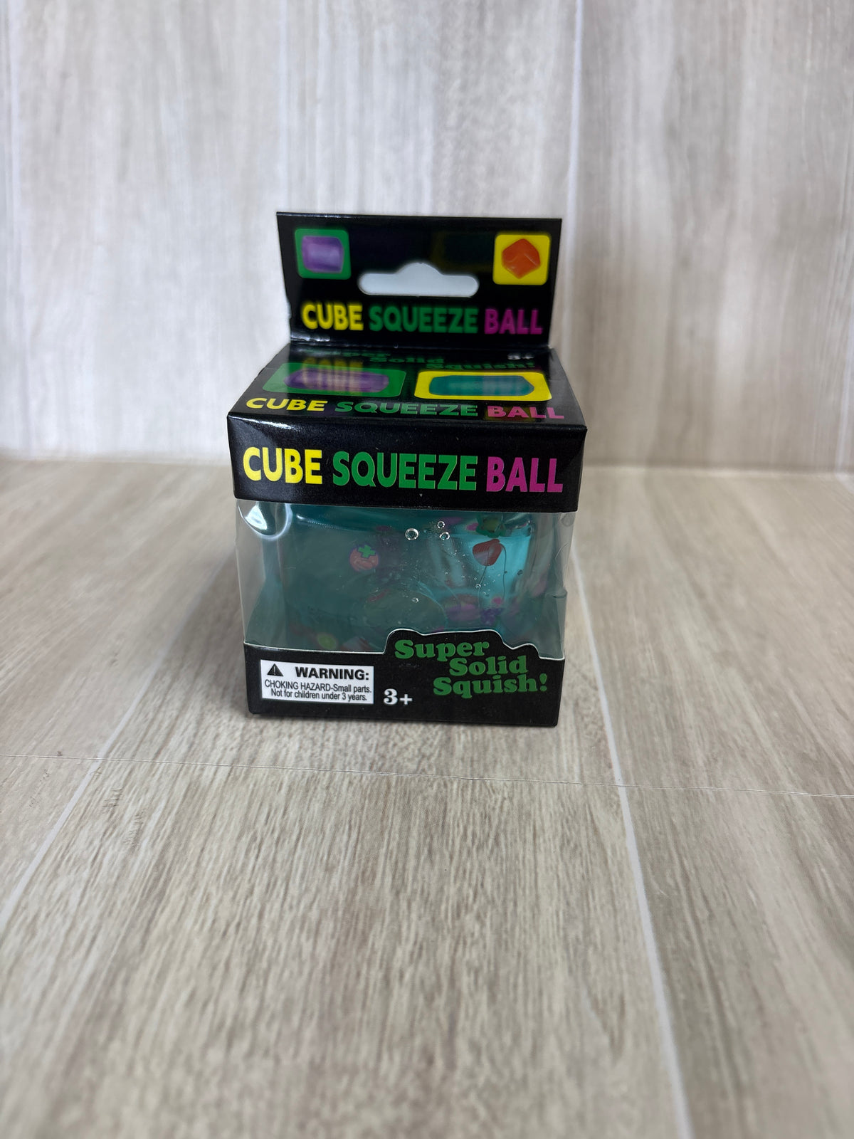 NEW - Squishy - Cube with Fruit - Blue