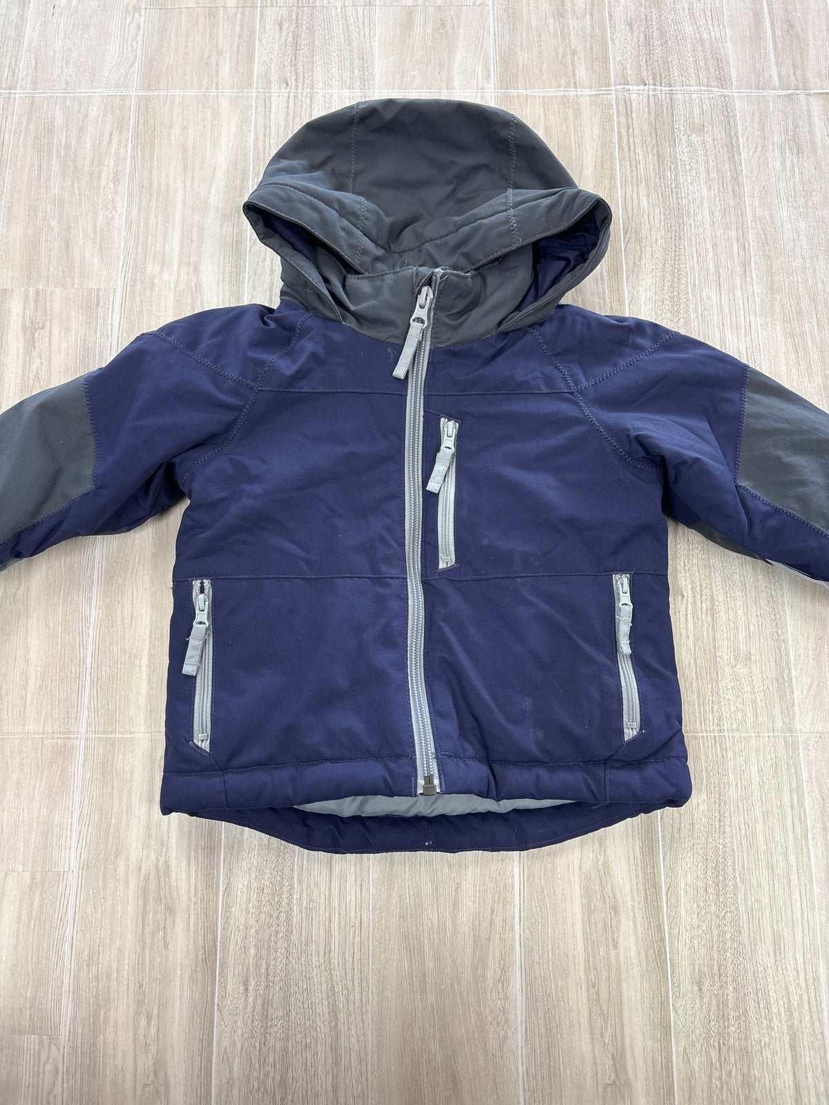 9/12m Double Lined Navy Snow Jacket