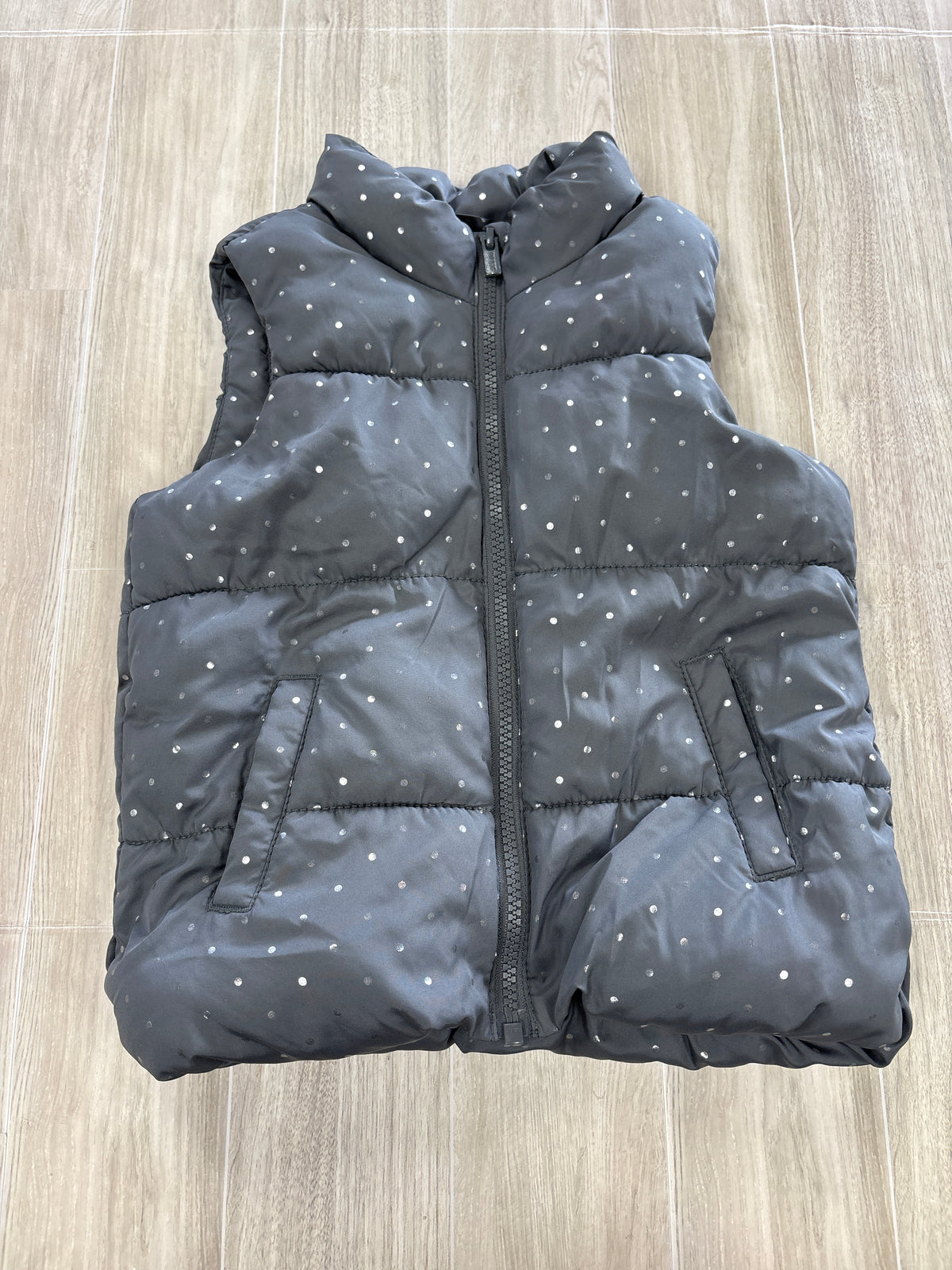 4T Grey Dotted Puffer Vest