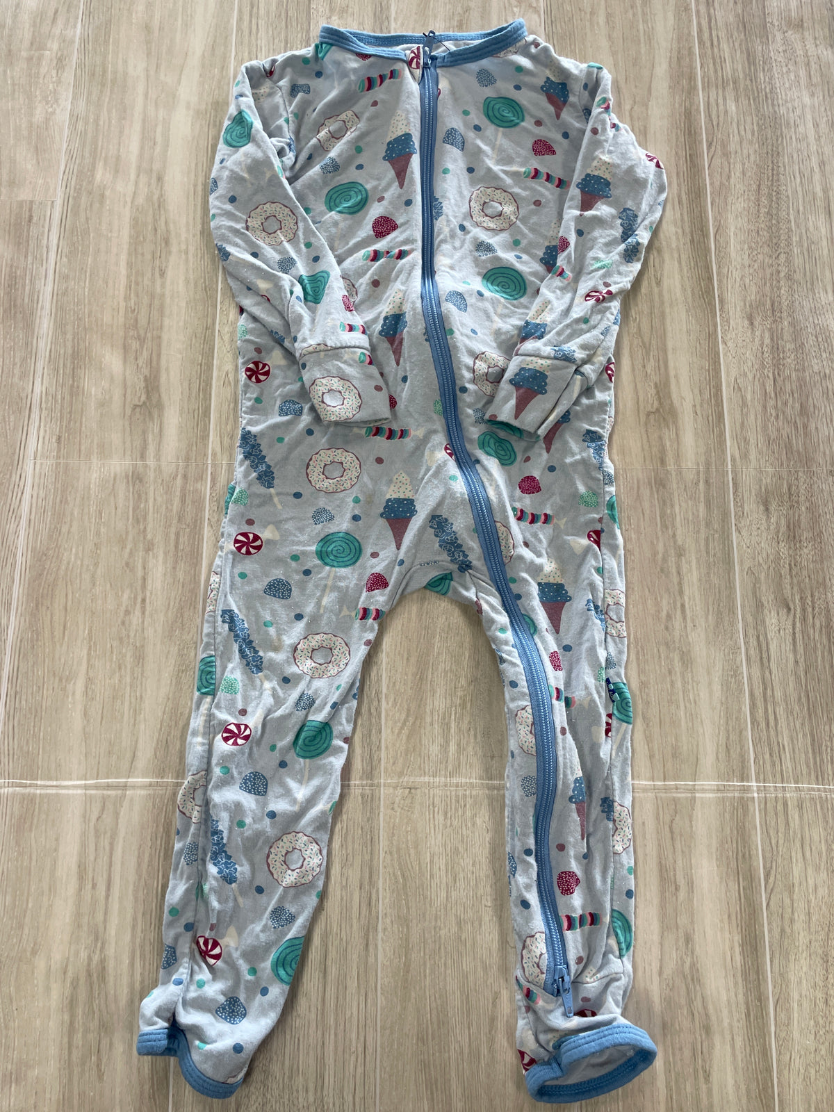 12-18m Kickee Light Blue Candy Pajama