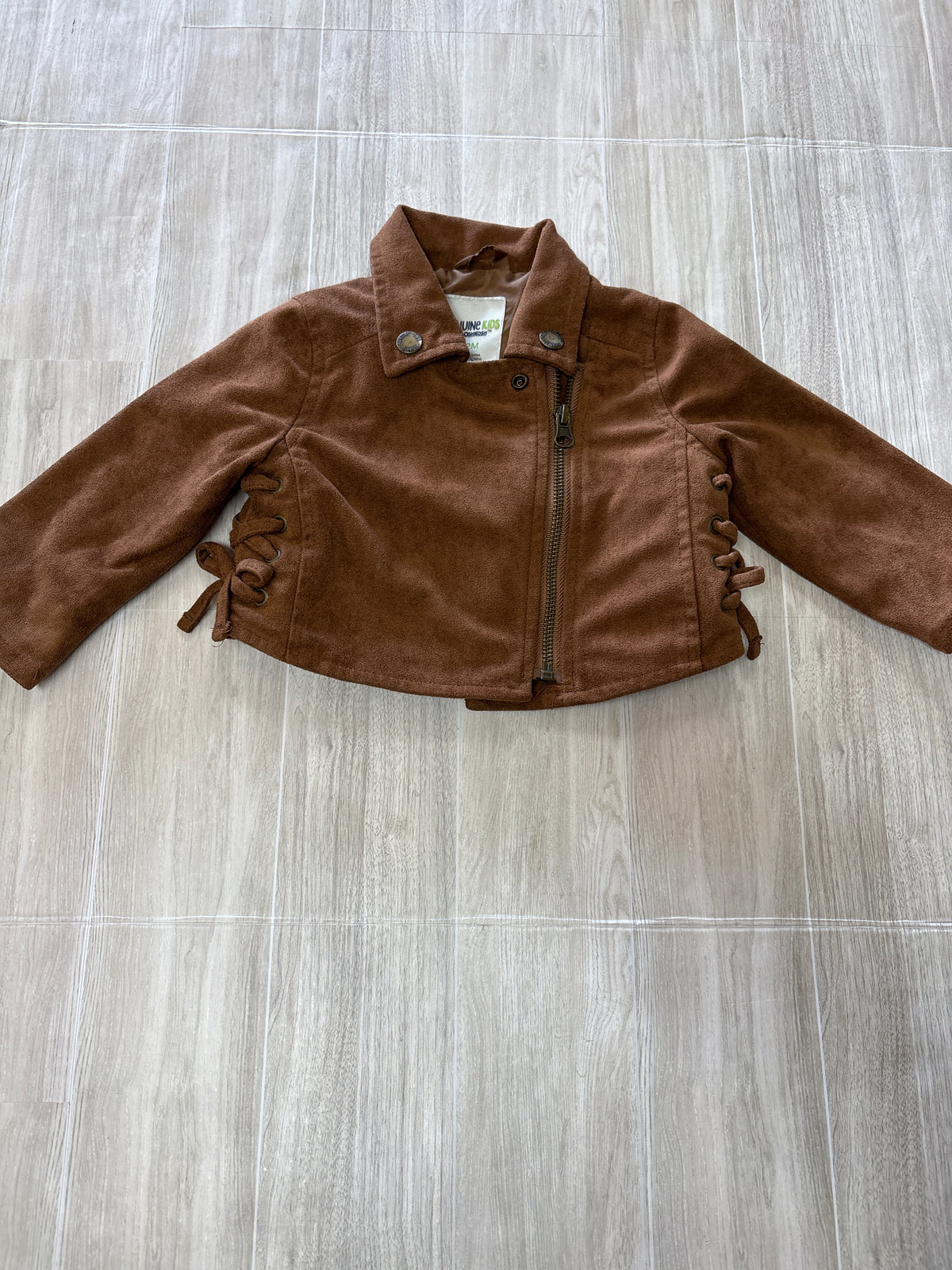 12m OshKosh Camel Suede Zip Up Jacket