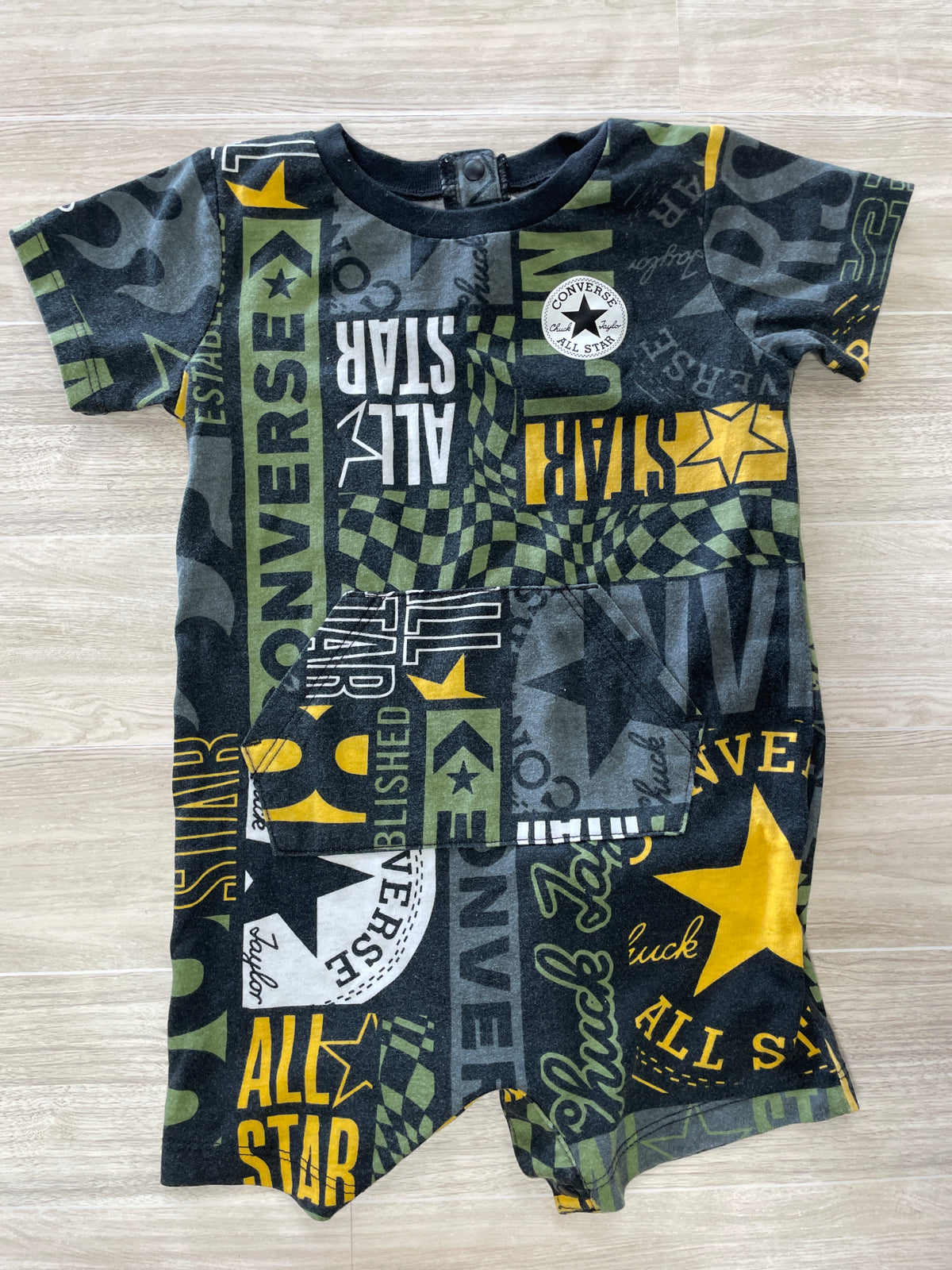 18m Converse Printed Graphic Shortie Romper