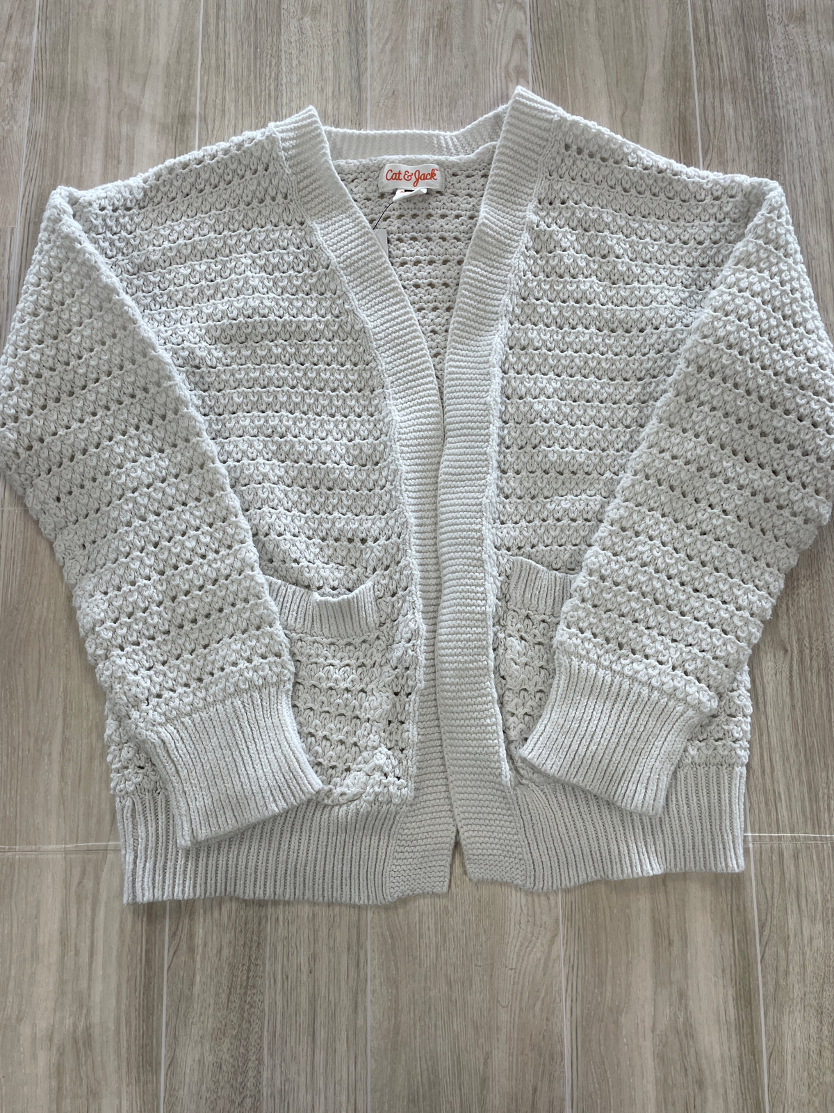 4/5 White Knit Cardigan
